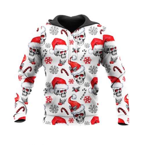 christmas skull hoodie