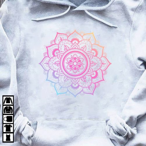 mandala hoodie white