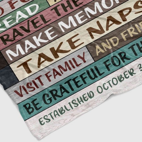 Custom Retirement Rules Blanket  Funny Farewell Gifts  Blanket For Retirement  Best Retirement Gifts