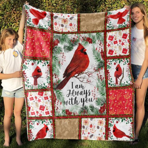 I Am Always With You Blanket  Cardinal Blanket  Memorial Blanket  Family Throw Blanket  Christmas Bl 1