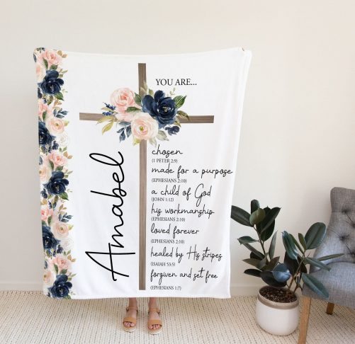 Personalized Blanket Bible Verse Blanket Inspirational Gifts For Women Christian Gifts Jesus Lover Gifts Throw Blanket Gifts For Her 1