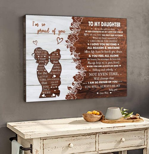 Special gift for daughter from mom I Am So Proud Of You Wrapped Canvas mother and daughter canvas 2