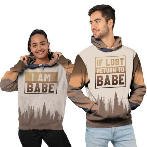 Babe Matching Couple Hoodie 2