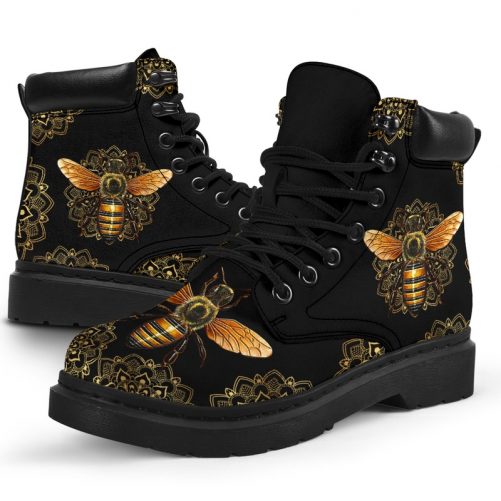 Bee Mandala Gold All Season Boots