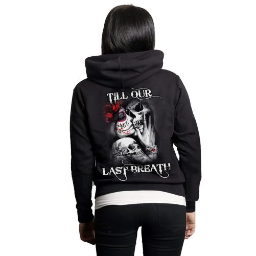 From Our First Kiss Till Our Last Breath Hoodie Sugar Skull Couple Hoodie Couple Hoodie Skull Hoodie Husband Wife Hoodie 2