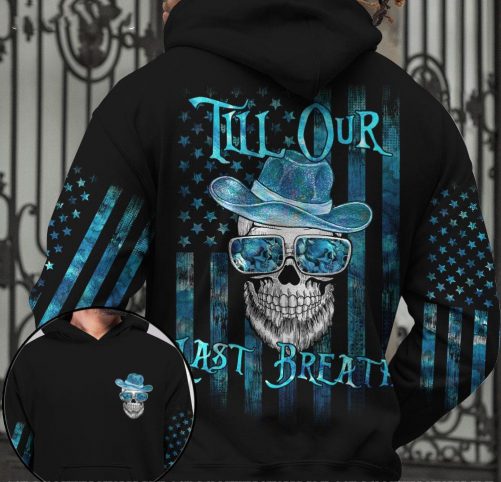 Skull Couple From Our First Kiss Till Our Last Breath Tie Dye Hoodie 3D 2