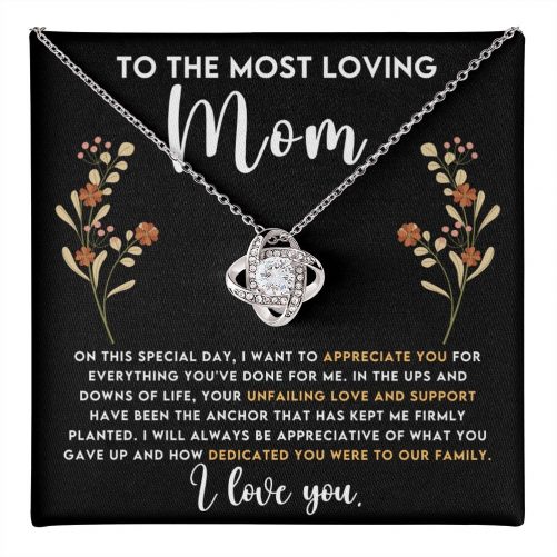 loving mom love knot necklace 1