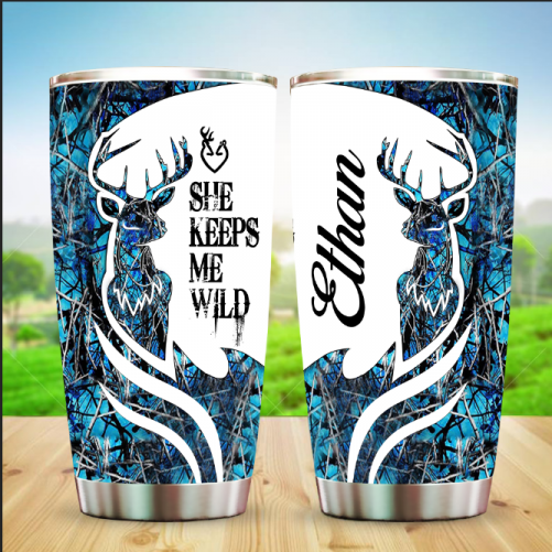 she keeps me wild couple tumbler