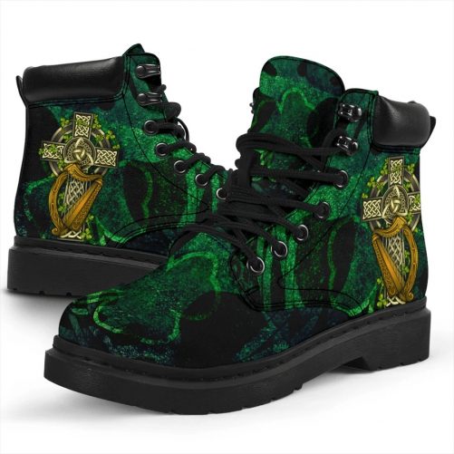 3D Irish Cross And Harp Boots 1 1