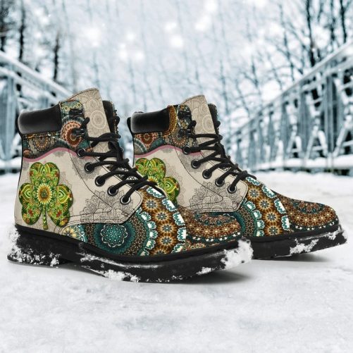 3D Lucky Mandala Shamrock Boots 2