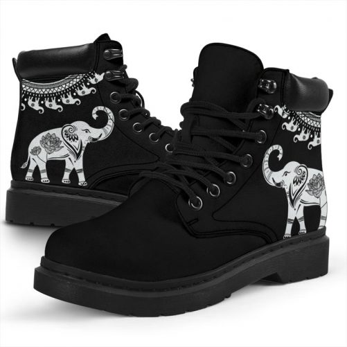Black Good Fortune Elephant All Season Boots 2