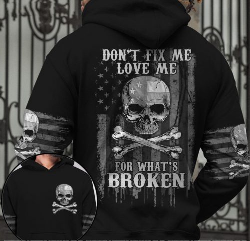 DonT Fix Me BW Skull 1