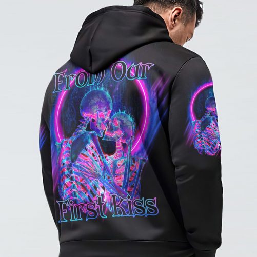 FIRST KISS LAST BREATH SKULL NEON COUPLE ALL OVER PRINT back