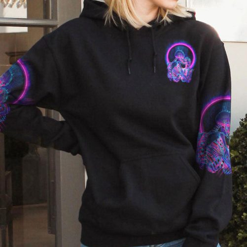 FIRST KISS LAST BREATH SKULL NEON COUPLE ALL OVER PRINT women front