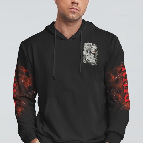 FROM OUR FIRST KISS KING QUEEN COUPLE SKULL ALL OVER PRINT front