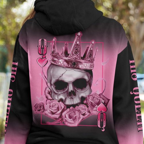 KING QUEEN COUPLE SKULL ALL OVER PRINT women back