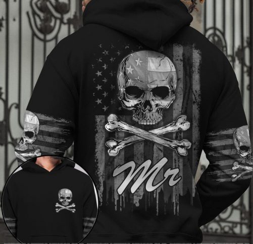 Mr Mrs Skull Bones BW Couple 2
