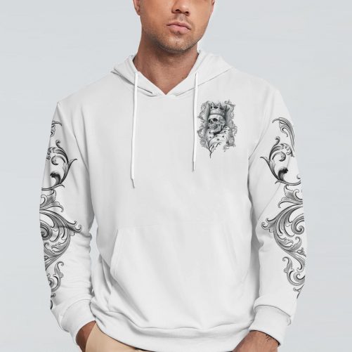PERSONALIZED KING QUEEN SKULL COUPLE ALL OVER PRINT front