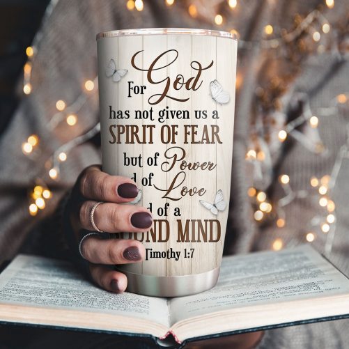 Personalized Flower And Cross Stainless Steel Tumbler 2