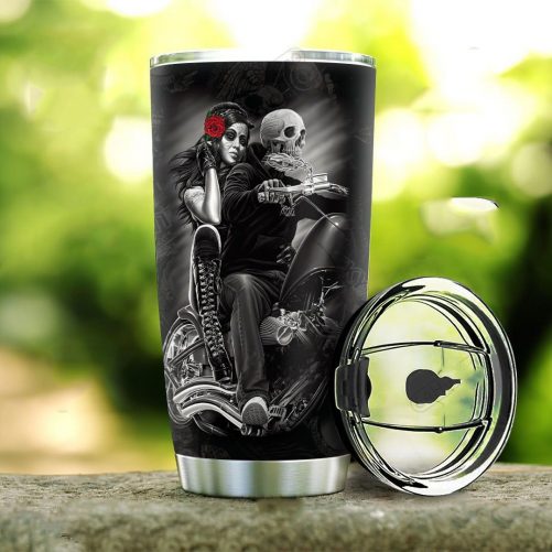 Personalized Skull Couple Biker 1 1