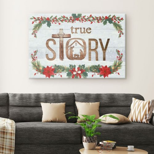 True story Jesus born in a manger Christmas