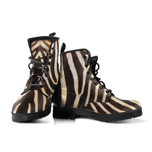 Zebra Vegan Leather Boots 1
