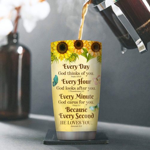 ersonalized Sunflower Stainless Steel Tumbler 1