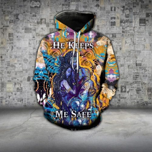 Afro Purple Yellow Couple Hoodies 2