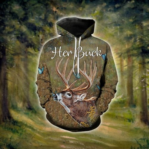 Buck Doe Forest Couple Hoodies 1