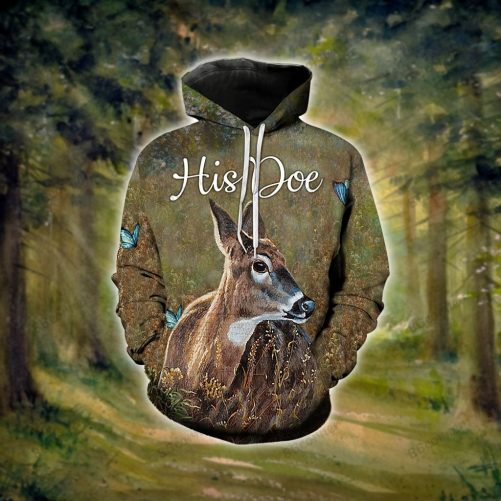 Buck Doe Forest Couple Hoodies 2