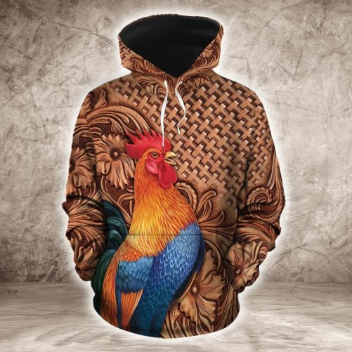 Chicken Couple Floral Vintage 3D Printed Sublimation 1