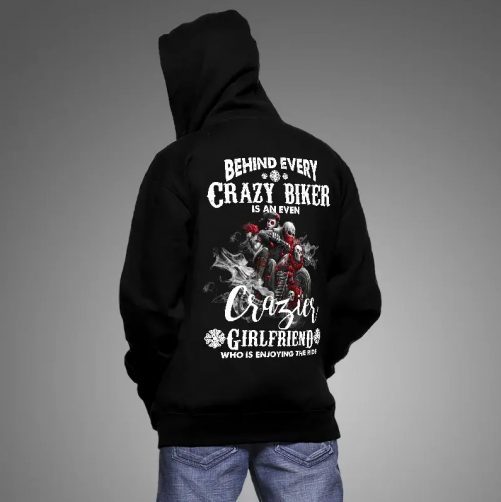 Crazy Biker Hoodie Gifts For Couple Lover Matching 1