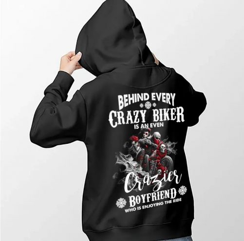 Crazy Biker Hoodie Gifts For Couple Lover Matching 2
