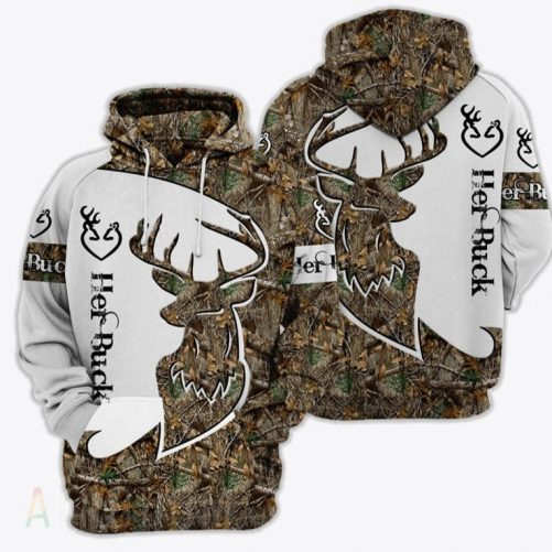 Custom Name Deer Hunting Couple Hoodie 1