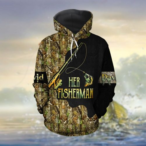 Fishing Her Fisherman His Greatest Catch Custom Name All Over 2