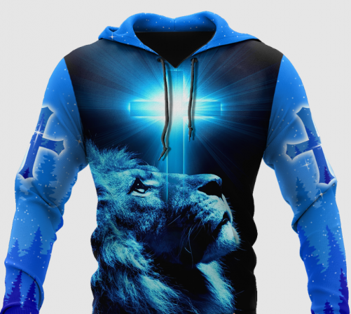 Gift For Christian Blue Christian Jesus Catholic Hoodie 2