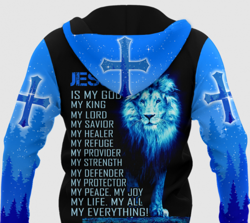 Gift For Christian Blue Christian Jesus Catholic Hoodie 3