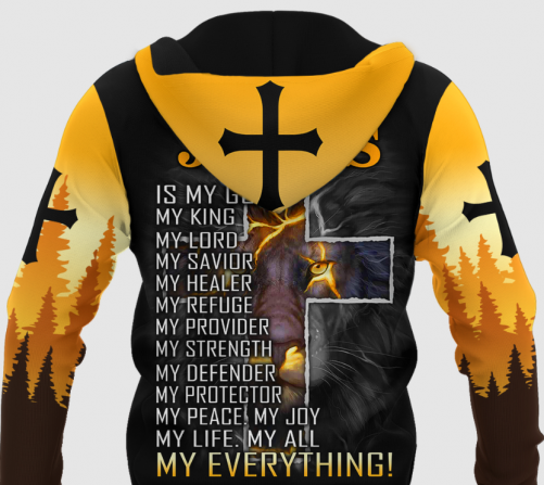 Gift For Christian Premium Christian Jesus Catholic Lion Unisex Hoodie 2