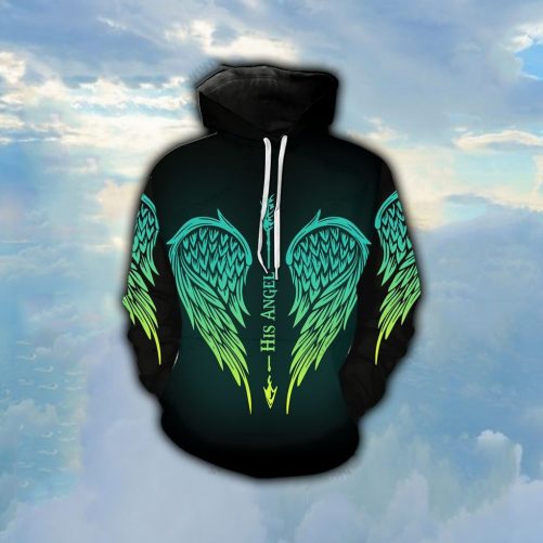 Guardian And Angel Wing Couple Hoodie 1