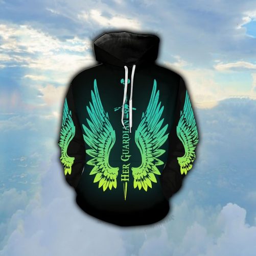 Guardian And Angel Wing Couple Hoodie 2