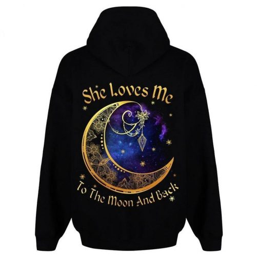 He And She Loves Me To The Moon And Back Hoodie 1