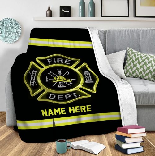 Personalized Firefighter Blanket Firefighter Uniform 2