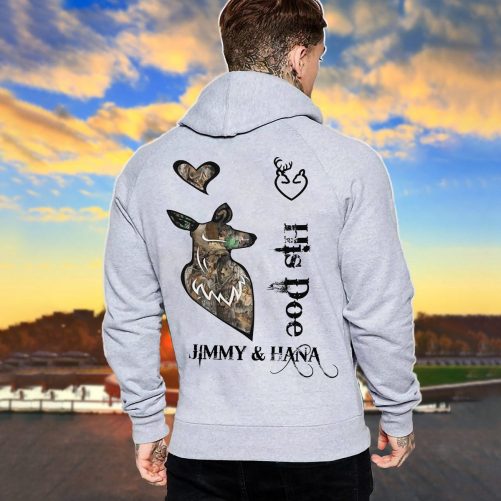 Personalized Her Buck His Doe Hoodie 1