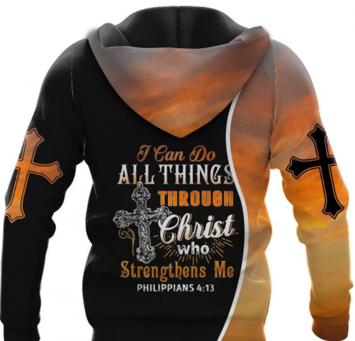 Personalized I Can Do All Things Through Christ Who Strengthens Me Unisex Hoodie 3