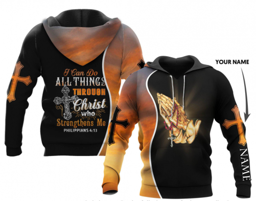 Personalized I Can Do All Things Through Christ Who Strengthens Me Unisex Hoodie