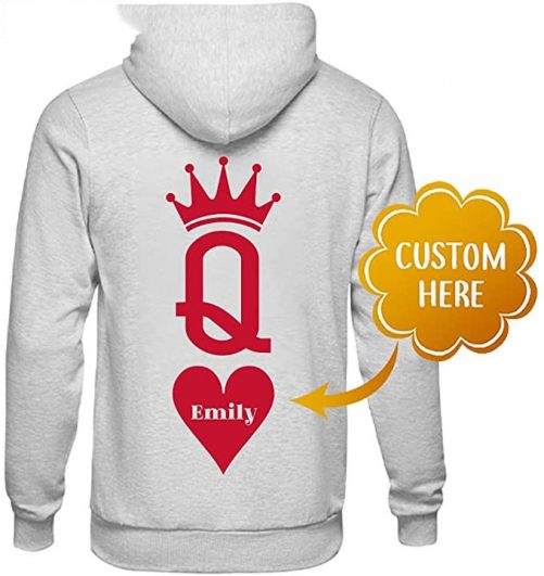 Personalized King Queen Hoodie 2