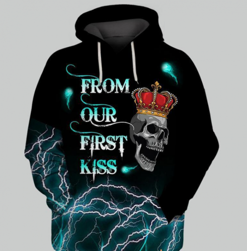Till Our Last Breath From Our First Kiss Couple Hoodies Valentine Gift For Him For Her Valentine Personalized Unisex Hoodie