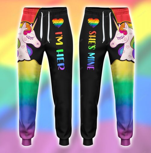 Unicorn Im Hers She Mines Couple Hoodie 2
