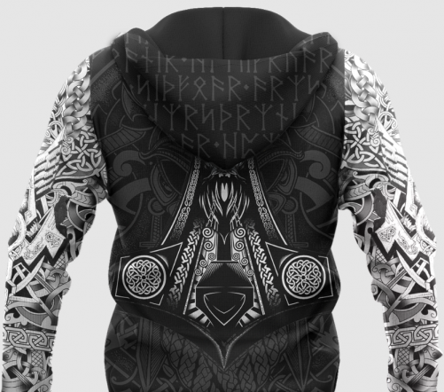 Viking Gift Viking American Viking Hoodie Vikings Odin Tattoo Style Hoodie 2