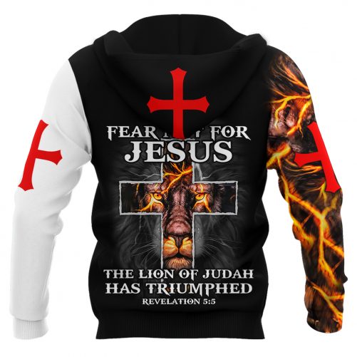 Gift For Christian Christian Jesus Lightning Lion Hoodie